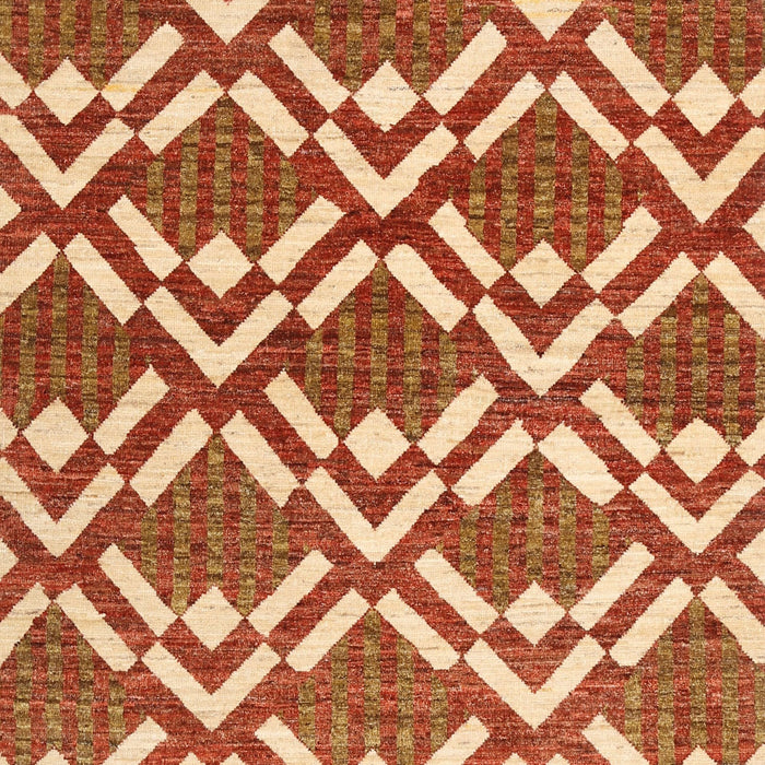 Machine Washable Contemporary Red Rug, wshcon276