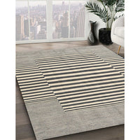 Contemporary Ash Gray Modern Rug, con2770