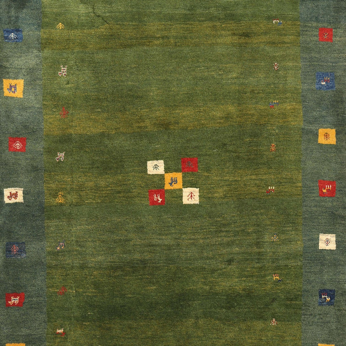 Contemporary Fern Green Modern Rug, con2773