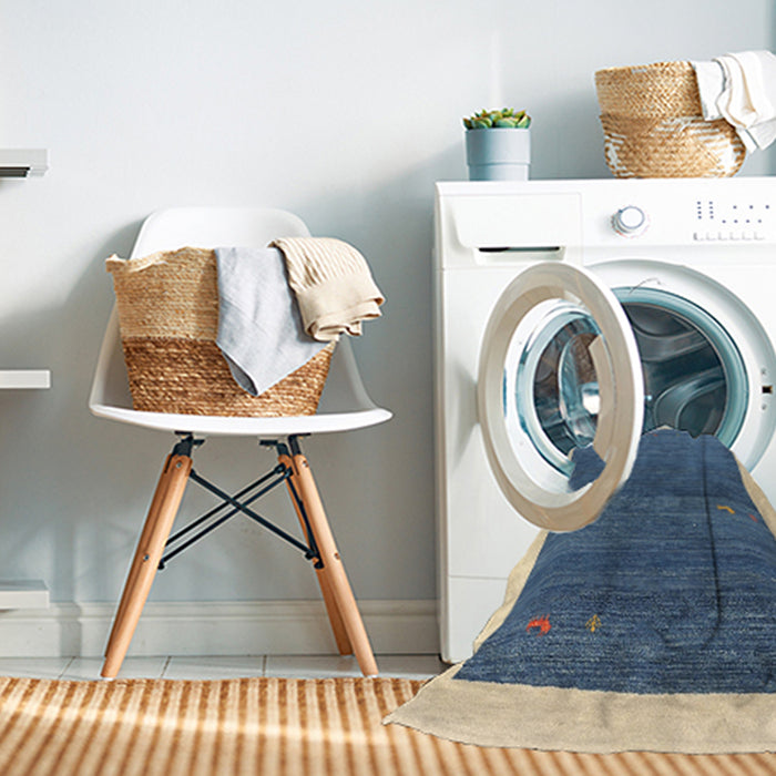 Machine Washable Contemporary Dark Gray Rug in a Washing Machine, wshcon2774