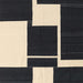 Square Contemporary Charcoal Black Modern Rug, con2776