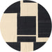 Sideview of Contemporary Charcoal Black Modern Rug, con2776