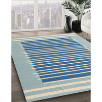 Contemporary Blue Ivy Blue Modern Rug, con2777