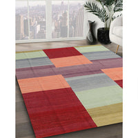 Contemporary Red Modern Rug, con2778