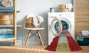 Machine Washable Contemporary Red Rug in a Washing Machine, wshcon2778