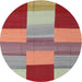 Sideview of Contemporary Red Modern Rug, con2778