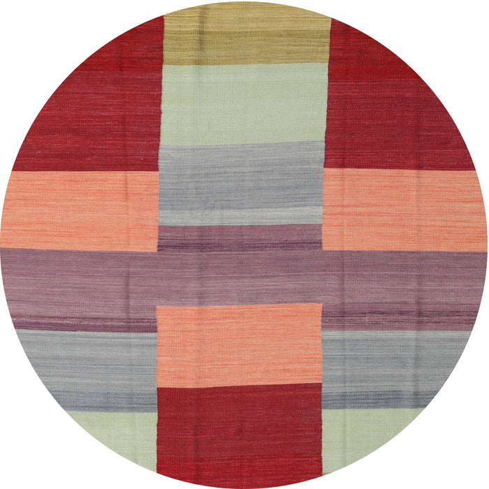 Square Machine Washable Contemporary Red Rug, wshcon2778