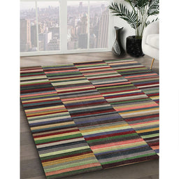 Contemporary Reddish Brown Southwestern Rug in Family Room, con2779
