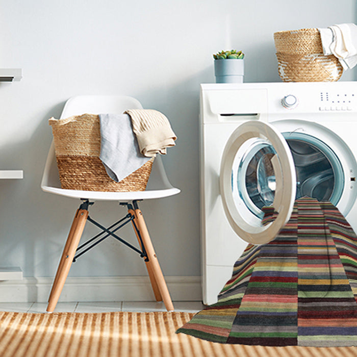 Machine Washable Contemporary Sepia Brown Rug in a Washing Machine, wshcon2779