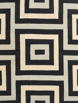 Contemporary Charcoal Black Modern Rug, con2780