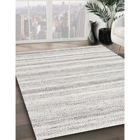 Contemporary Silver Pink Solid Rug, con2781