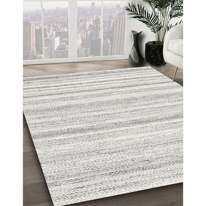 Machine Washable Contemporary Silver Pink Rug in a Family Room, wshcon2781
