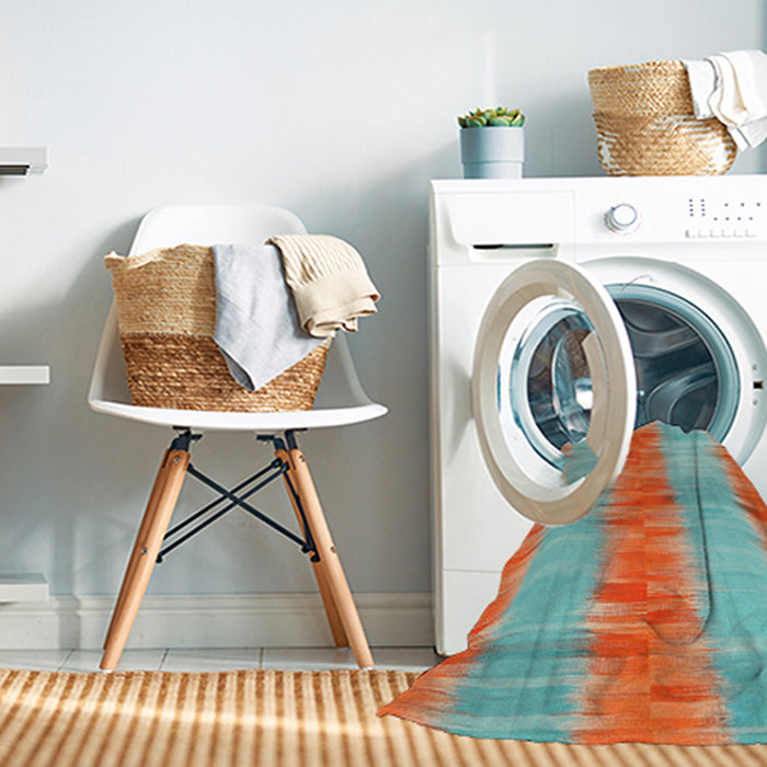 Machine Washable Contemporary Medium Turquoise Green Rug in a Washing Machine, wshcon2782