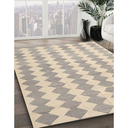 Contemporary Deep Peach Orange Modern Rug in Family Room, con2784