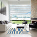 Square Machine Washable Contemporary Gold Rug in a Living Room, wshcon2787