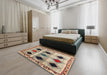 Machine Washable Contemporary Chestnut Brown Rug in a Bedroom, wshcon2789