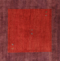 Machine Washable Contemporary Red Rug, wshcon2791