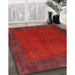 Machine Washable Contemporary Red Rug in a Family Room, wshcon2791