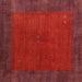 Sideview of Machine Washable Contemporary Red Rug, wshcon2791