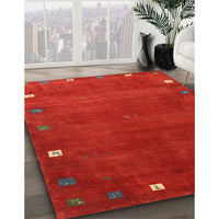 Contemporary Red Modern Rug, con2792