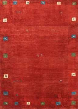 Machine Washable Contemporary Red Rug, wshcon2792