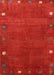 Machine Washable Contemporary Red Rug, wshcon2792