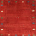 Square Contemporary Red Modern Rug, con2792