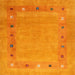 Sideview of Machine Washable Contemporary Dark Orange Rug, wshcon2793