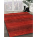 Machine Washable Contemporary Red Rug in a Family Room, wshcon2794