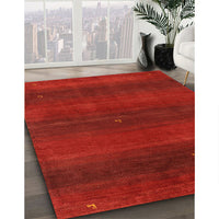 Contemporary Red Modern Rug, con2794