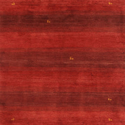 Square Contemporary Red Modern Rug, con2794