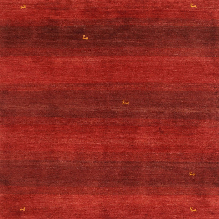 Square Contemporary Red Modern Rug, con2794