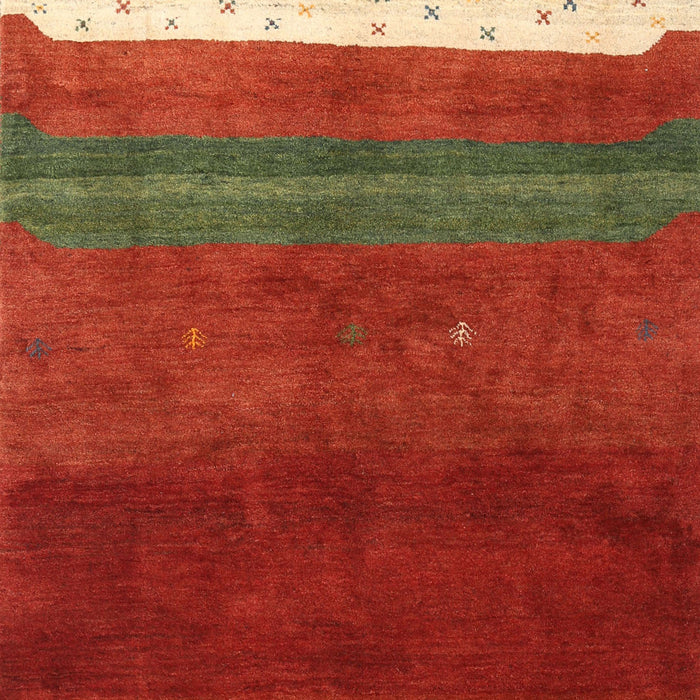 Machine Washable Contemporary Red Rug, wshcon2795