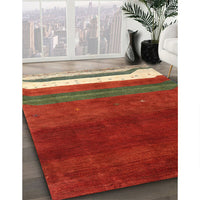 Contemporary Red Modern Rug, con2795