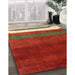 Contemporary Red Modern Rug in Family Room, con2795