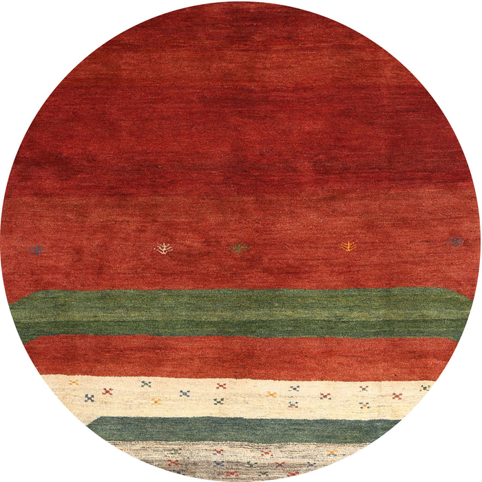 Sideview of Contemporary Red Modern Rug, con2795