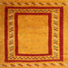 Square Contemporary Dark Orange Modern Rug, con2796