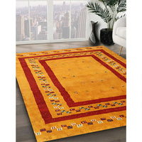 Contemporary Dark Orange Modern Rug, con2796