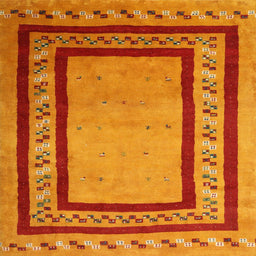 Sideview of Machine Washable Contemporary Dark Orange Rug, wshcon2796