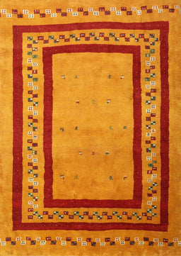 Machine Washable Contemporary Dark Orange Rug, wshcon2796