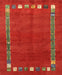 Machine Washable Contemporary Red Rug, wshcon2797