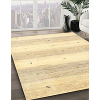 Contemporary Sun Yellow Solid Rug, con2798