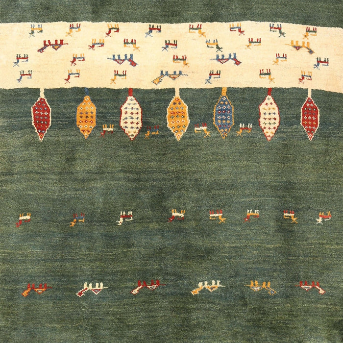 Machine Washable Contemporary Khaki Green Rug, wshcon2801