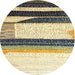 Square Machine Washable Contemporary Sun Yellow Rug, wshcon2802