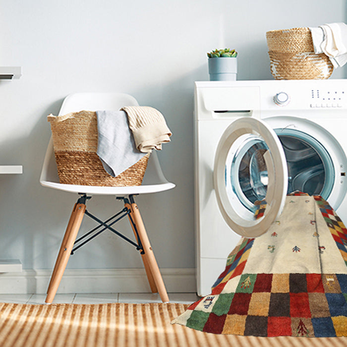 Machine Washable Contemporary Sienna Brown Rug in a Washing Machine, wshcon2803