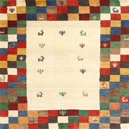 Square Contemporary Sienna Brown Modern Rug, con2803