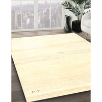 Contemporary Beige Solid Rug, con2804