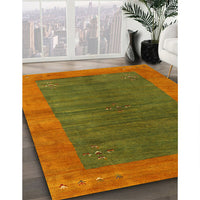 Contemporary Mahogany Brown Modern Rug, con2805