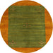 Sideview of Contemporary Mahogany Brown Modern Rug, con2805