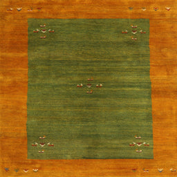 Square Contemporary Mahogany Brown Modern Rug, con2805